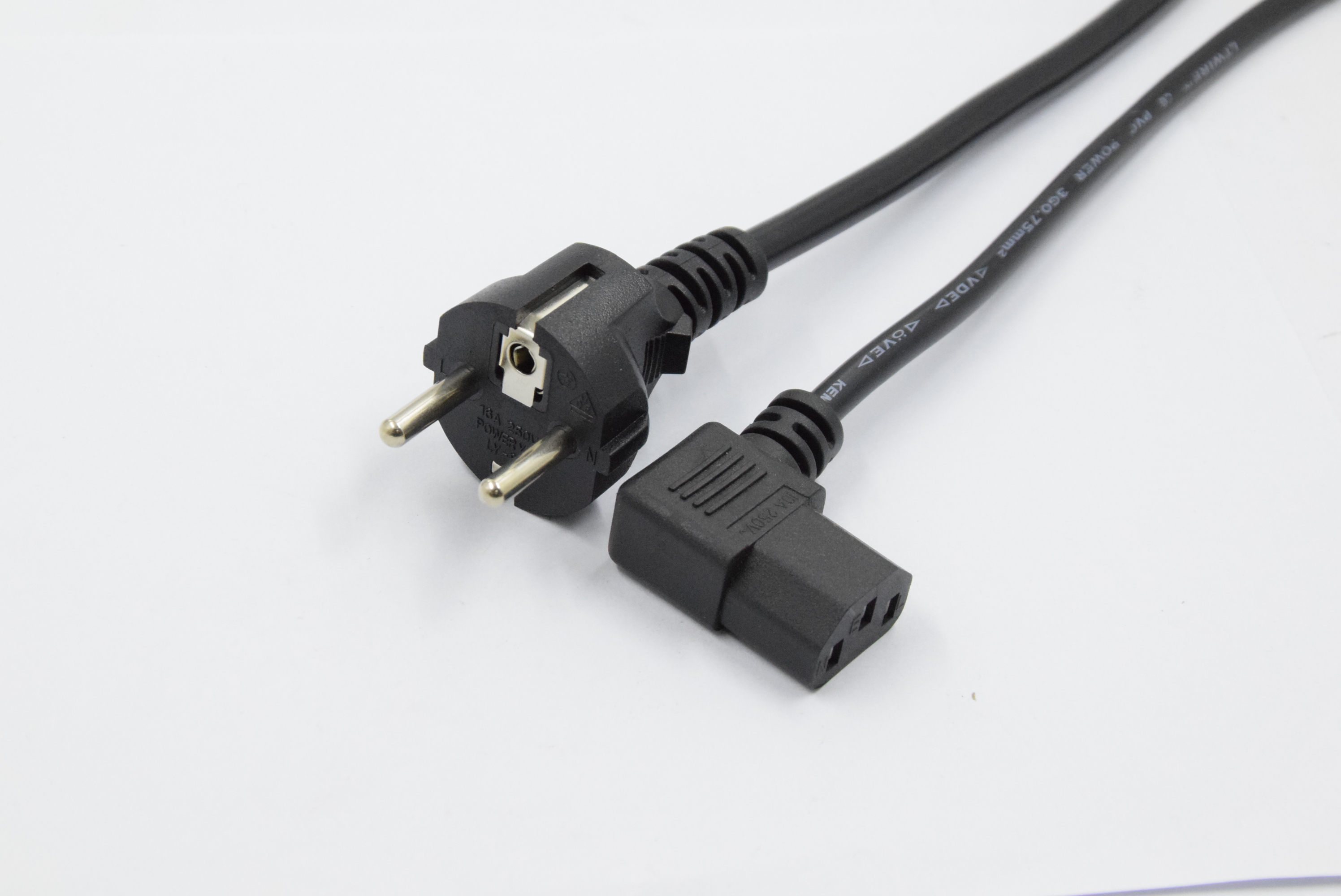 European Schuko Power Cord VDE NY-VDE04 IEC C13B